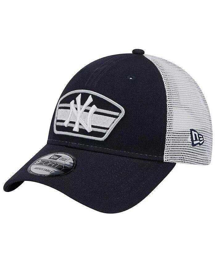 

Мужская темно-синяя, белая бейсболка с логотипом New York Yankees 9FORTY Trucker Snapback New Era