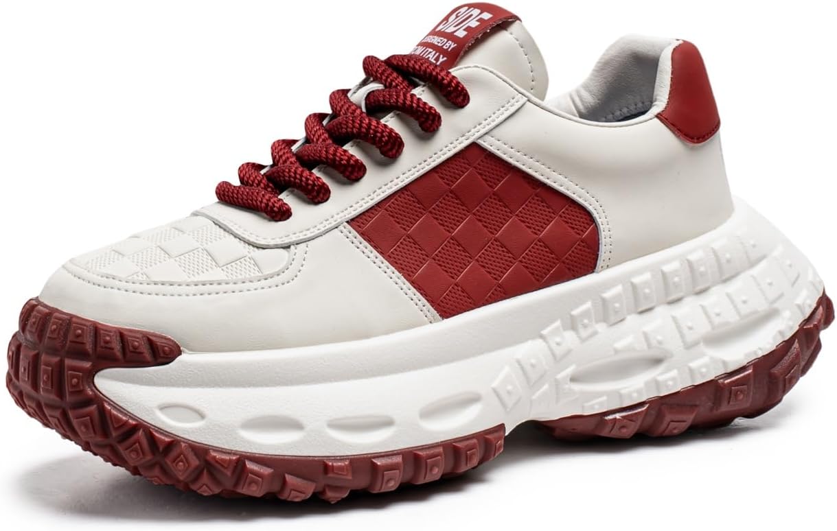 

Модные мужские кроссовки с массивной подошвой и уникальным дизайном- идеальны для спорта, прогулок и повседневной носки, сочетая стиль и комфорт Kpdwfms, красный