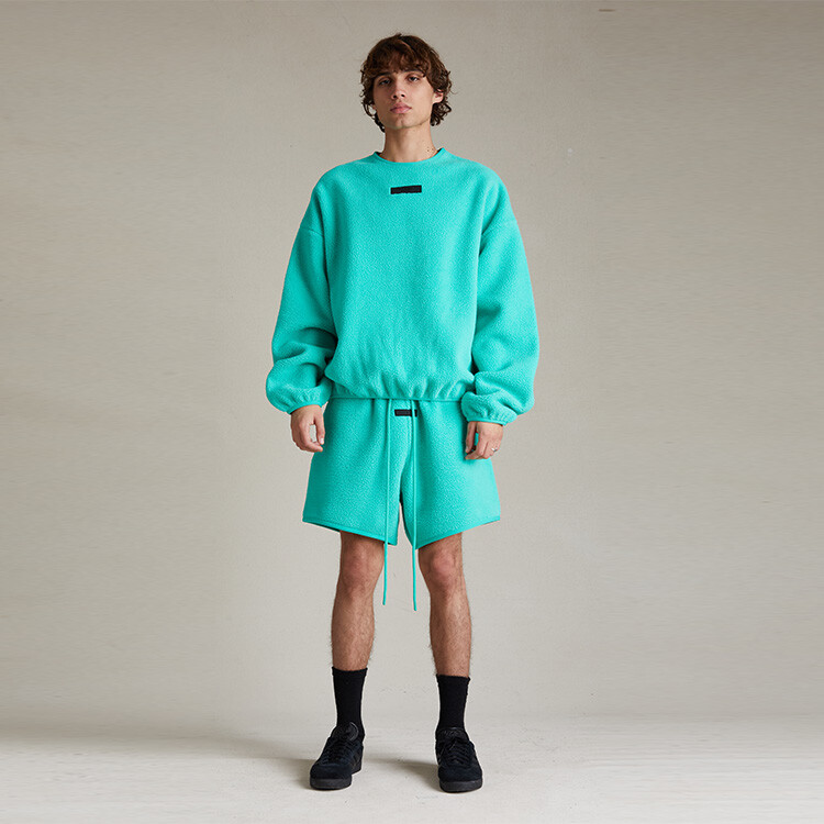 SS24 Толстовка мужская Mint Leaf Fear Of God Essentials, цвет Mint Leaf — фото 4