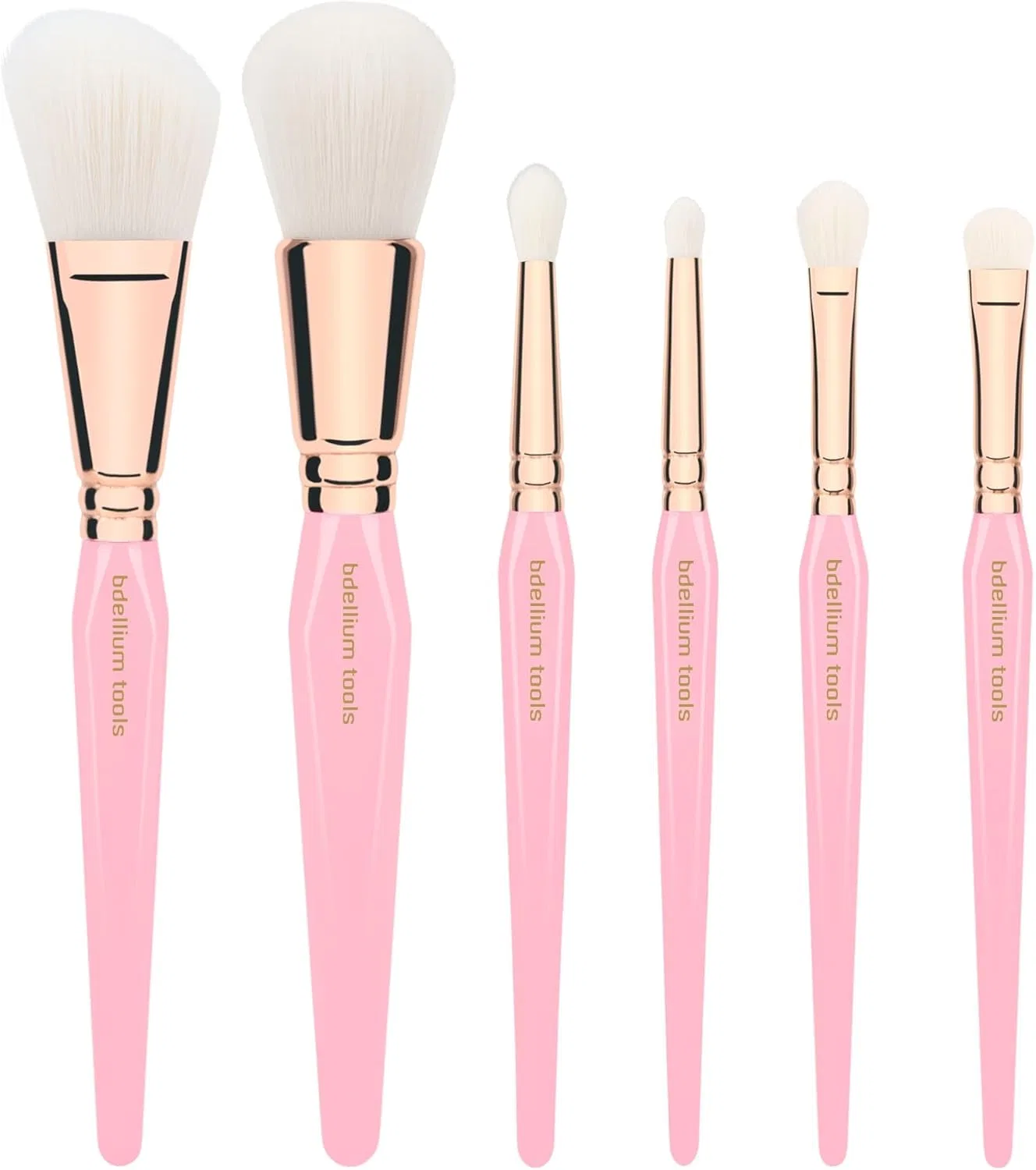 Набор кистей для макияжа Bdellium Tools Pink Golden Triangle, 6 предметов, розовый — фото 2