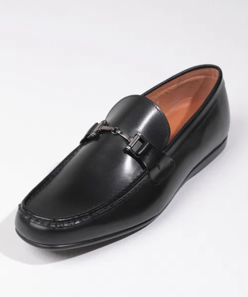 Мужские лоферы BRENOWELT Driving Black Metal Loafer 1101 — фото 4