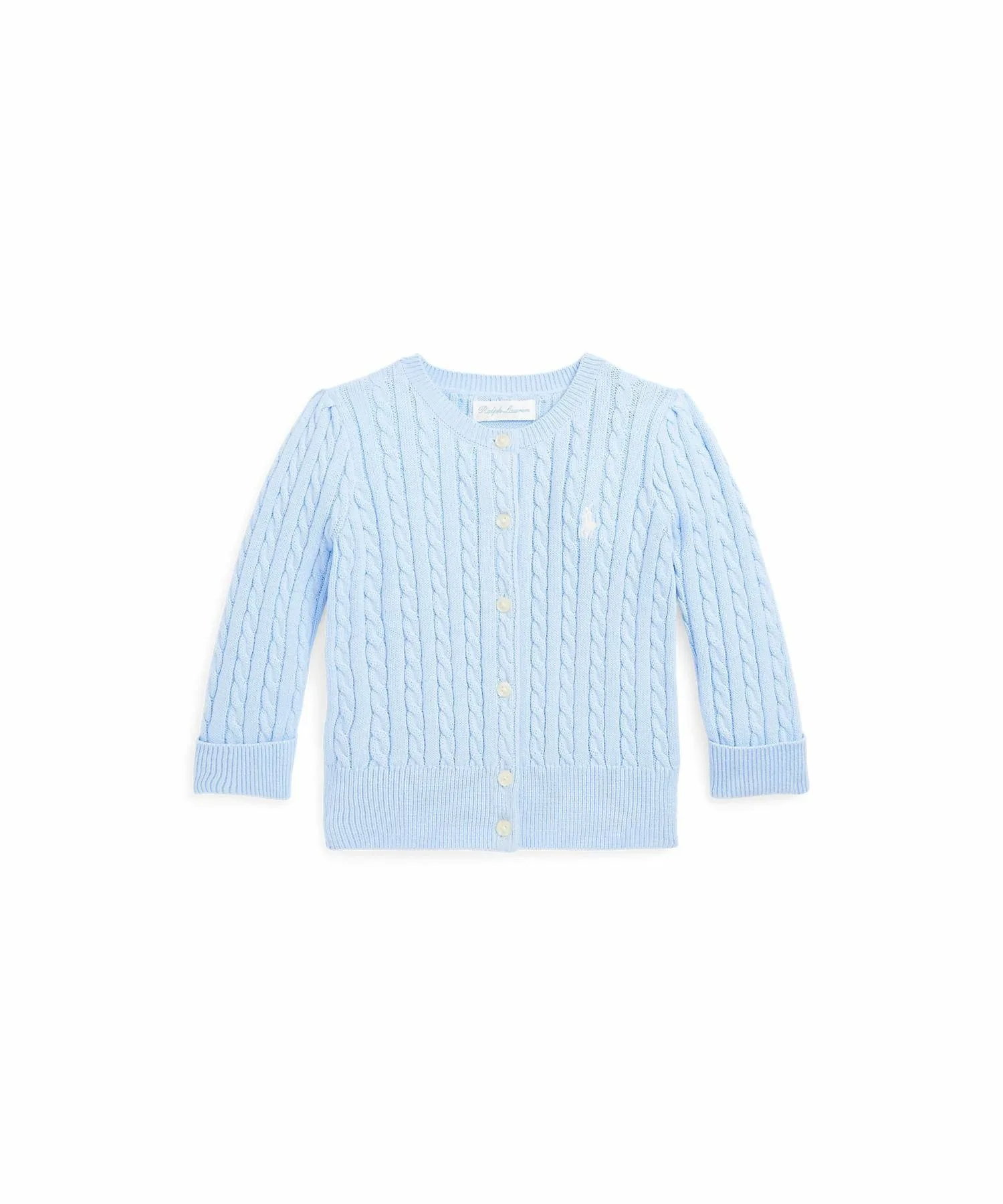Детский хлопковый кардиган крупной вязки Polo Ralph Lauren, 400 Blue