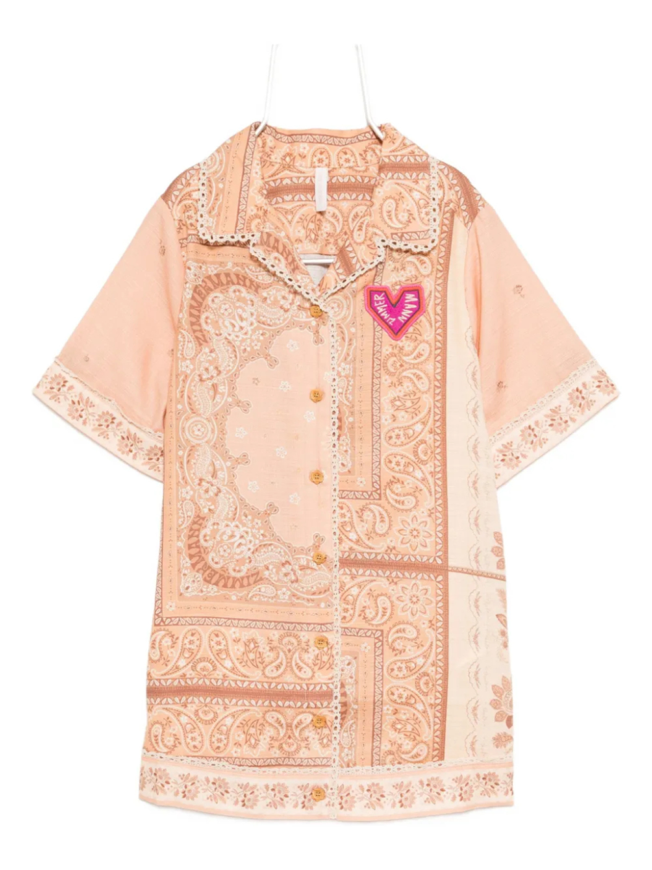 

Платье-рубашка ZIMMERMANN Kids Lucky, оранжевый