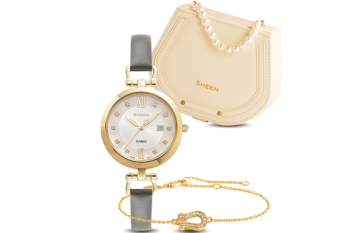

Женские часы CASIO SHEEN 30 мм серые