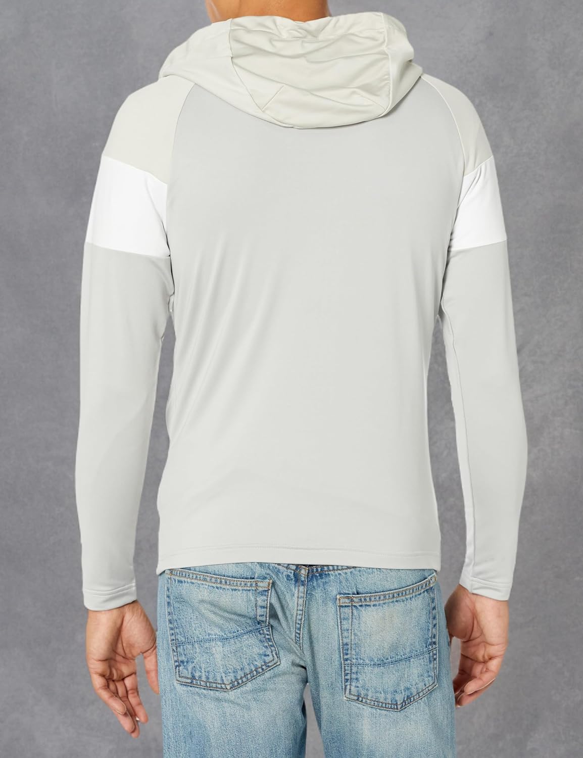 Толстовка Lacoste с капюшоном и молнией, цветной блок, Hammam/Blanc-Nimbus — фото 3