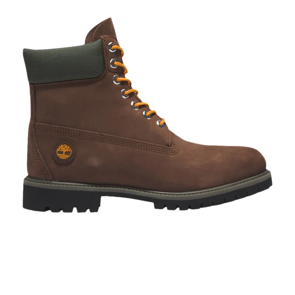 Ботинки Timberland Premium 6 Inch, темно-коричневый / зеленый