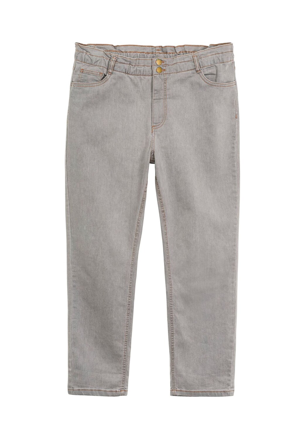 

Прямые джинсы очень высокого кроя в виде бумажного пакета sheego, цвет Grey Denim