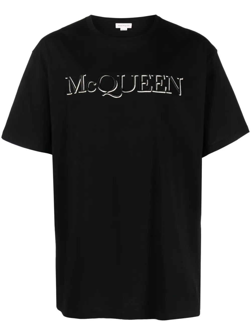 

Футболка с вышитым логотипом Alexander Mcqueen, черный