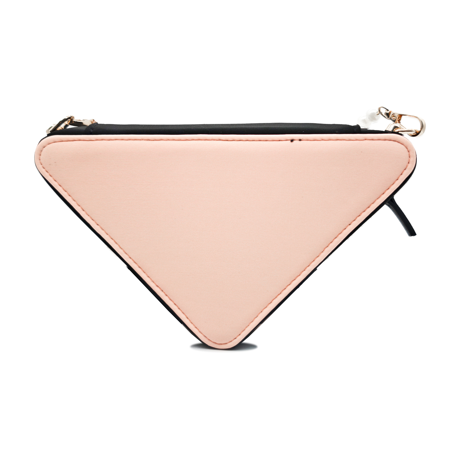 PRADA Yxyy снежинка double layer, современный романтичный, винтажная элегантная ткань, треугольная косметичка, косметические инструменты pink — фото 3
