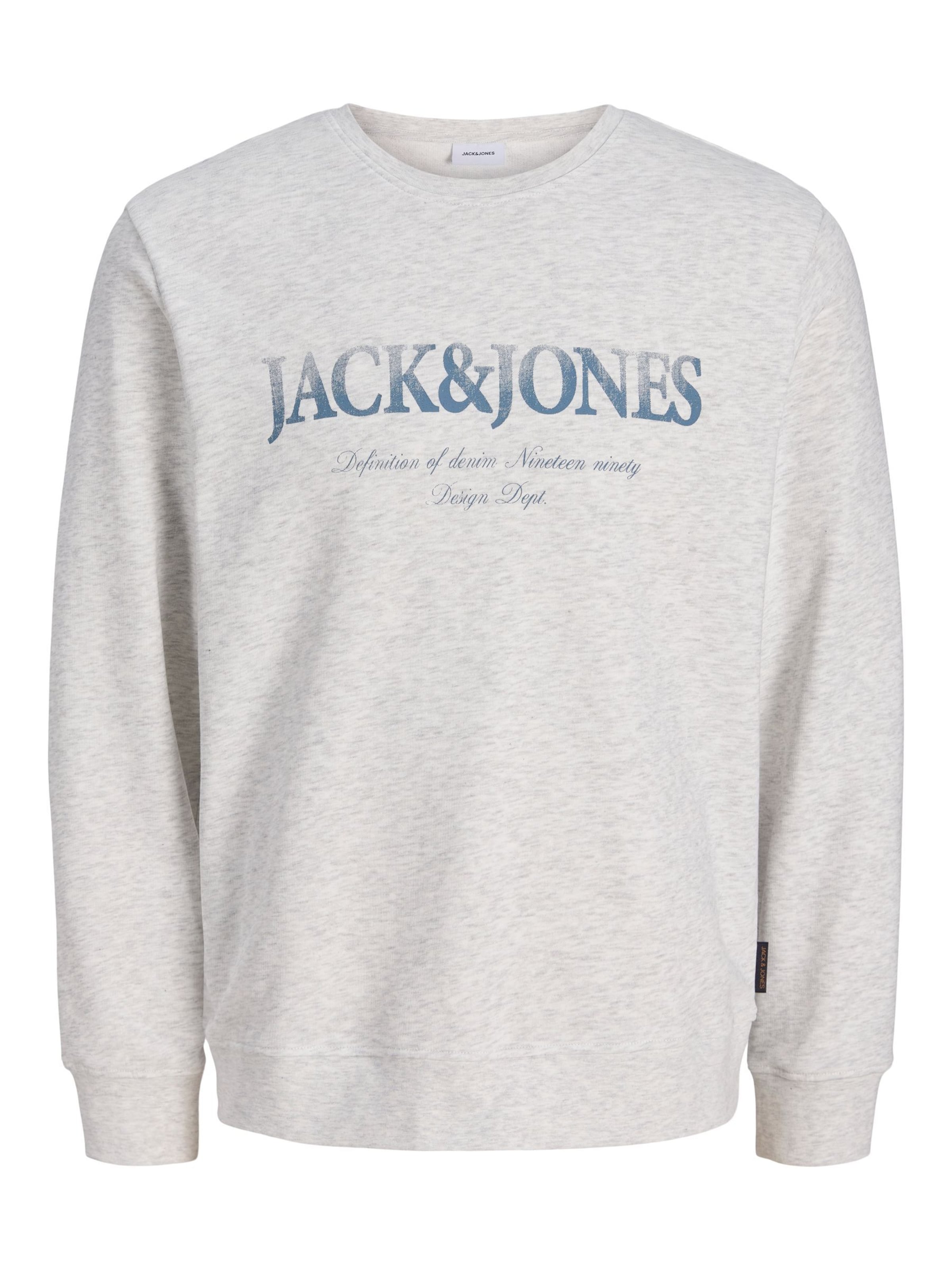 

JACK & JONES Свитшот 'JJDevin Daytona' в крапчатом белом