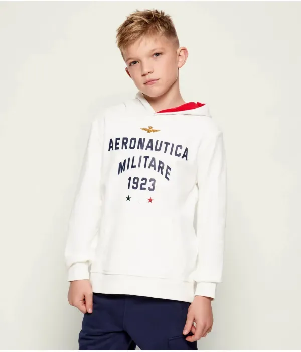 Толстовка regular fit Aeronautica Militare, белый