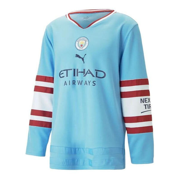 

Спортивная футболка man city oversize winter jersey 'blue' Puma, синий