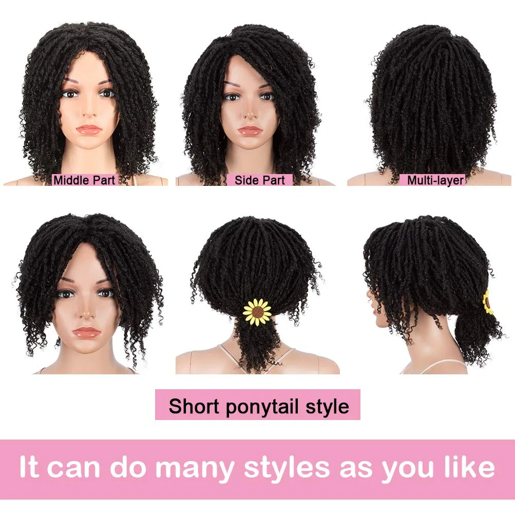 Женский парик «Afro Wig Braids» от Style Icon, 17 см, черный Style Icon, 1B — фото 3