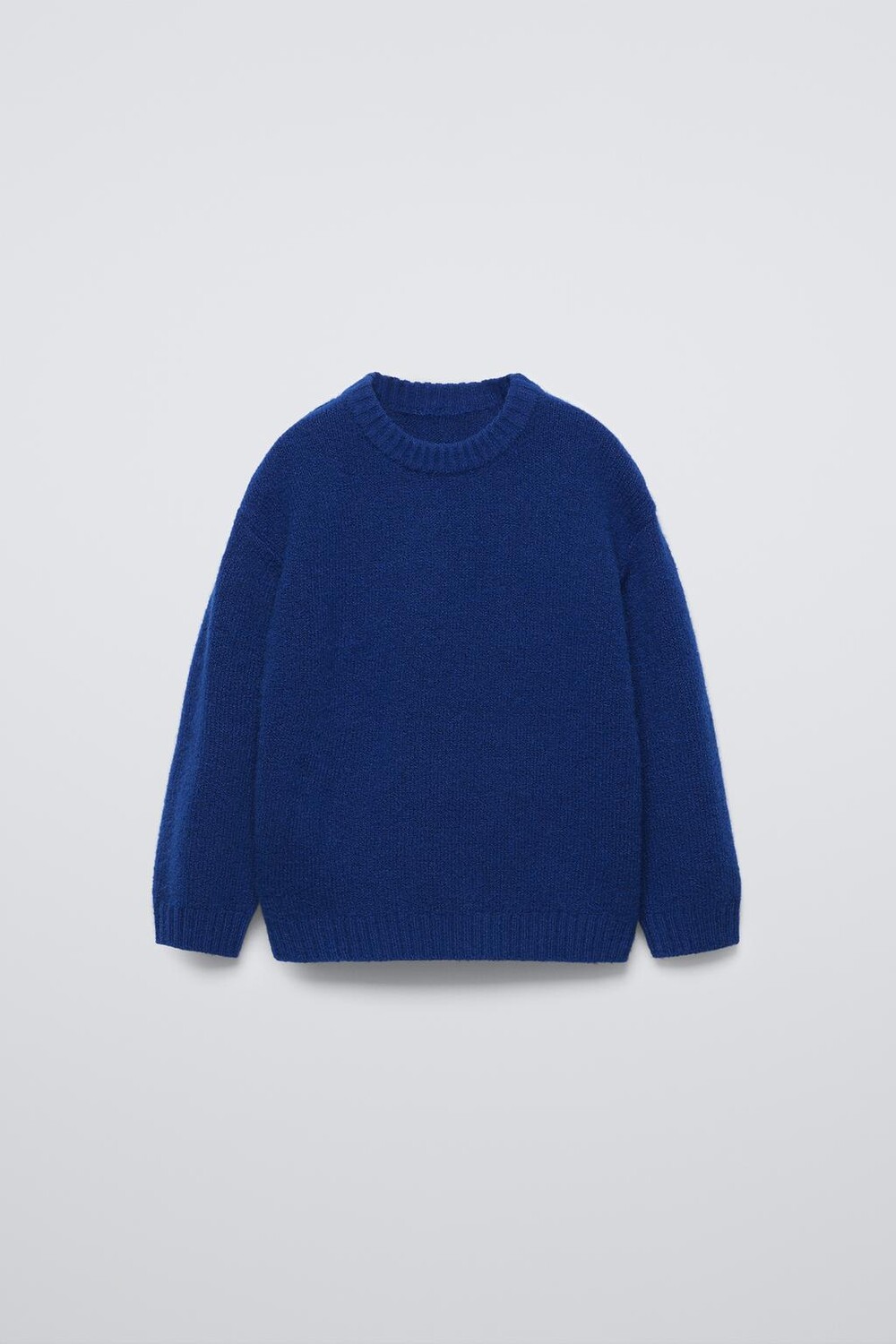

Мягкий на ощупь однотяжной вязки джемпер ZARA, цвет electric blue