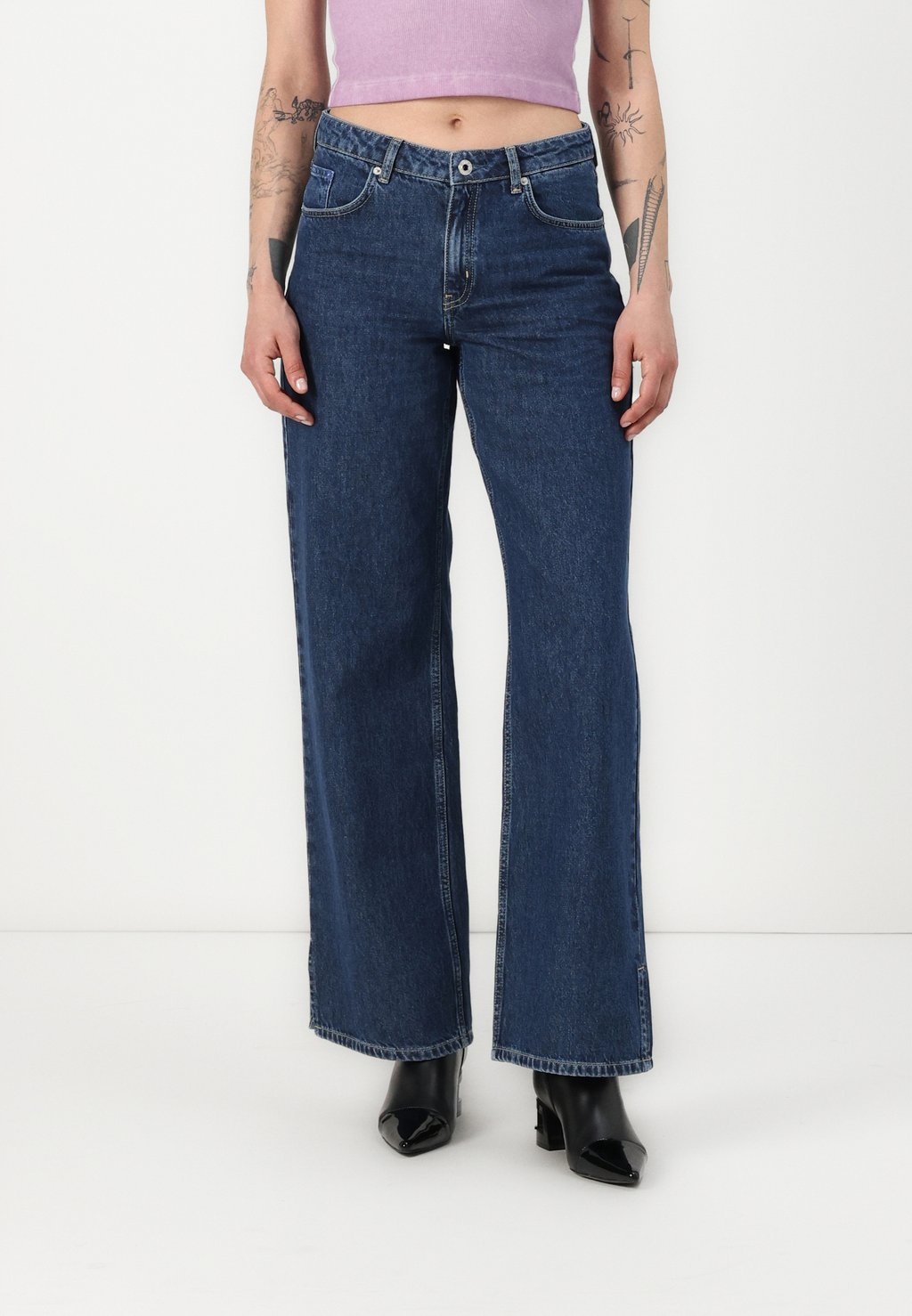 

Джинсы свободного кроя WITH SLIT Karl Lagerfeld Jeans, цвет Washed Dark Blue