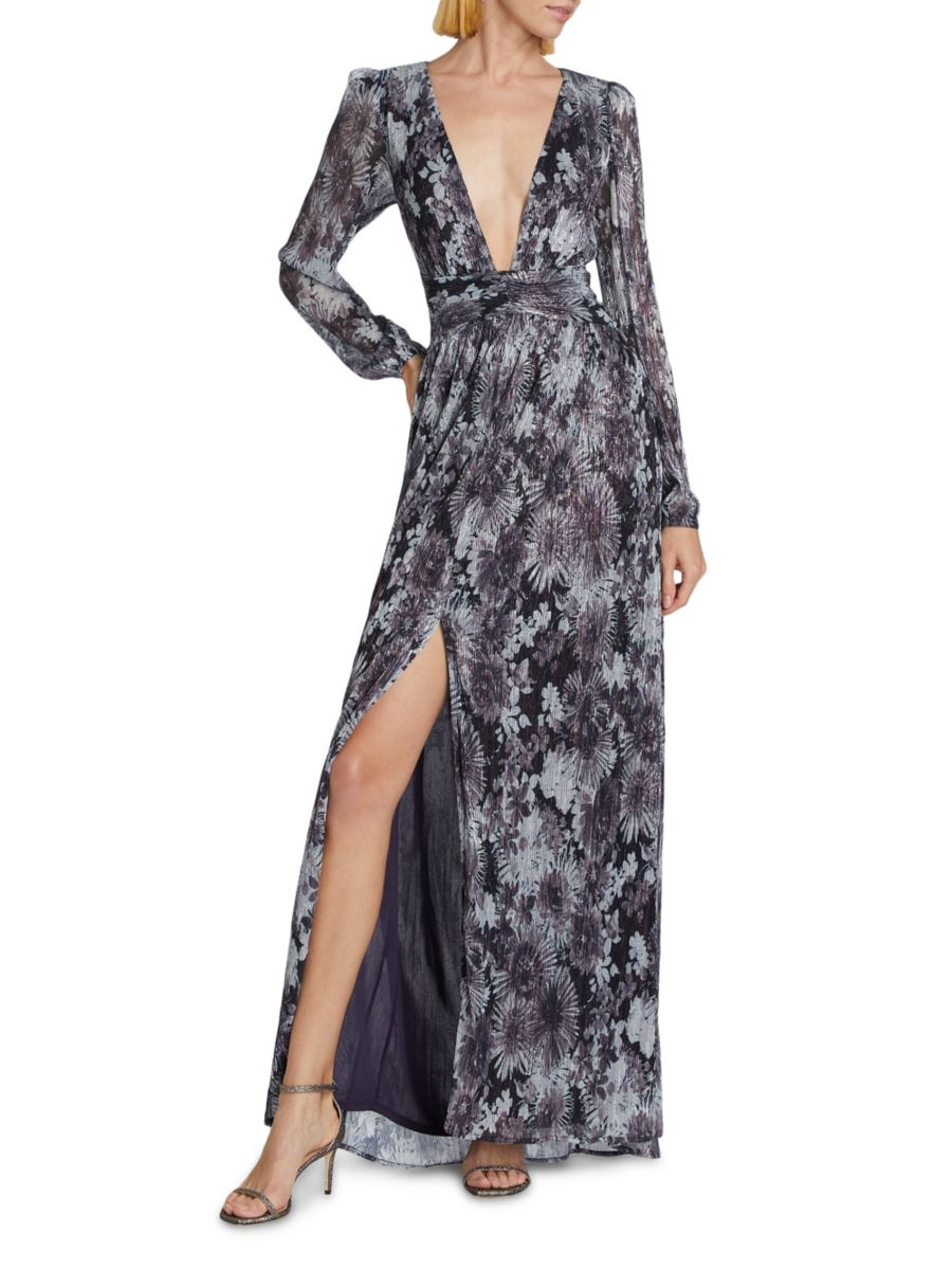 

Платье макси с цветочным принтом Estelle Ramy Brook, цвет Dove Grey Floral