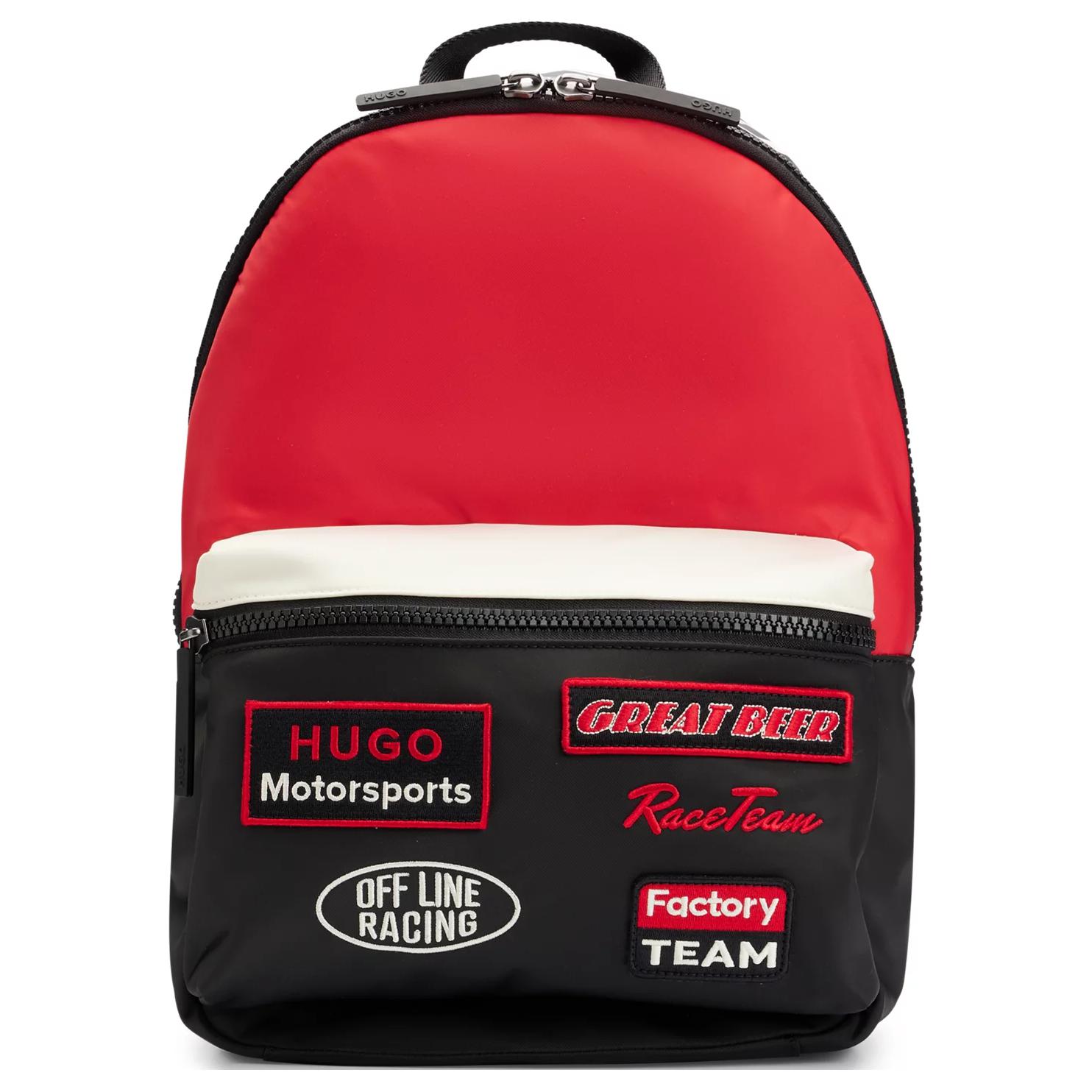 

HUGO BOSS Полиэстер в сочетании с полиамидом рюкзак Men's Black & Red