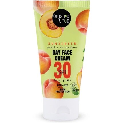 

Organic Shop Солнцезащитный дневной крем для лица 30 SPF для жирной кожи 50мл
