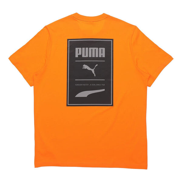 

Футболка recheck pack graphic tee printing logo short sleeve orange Puma, бежевый