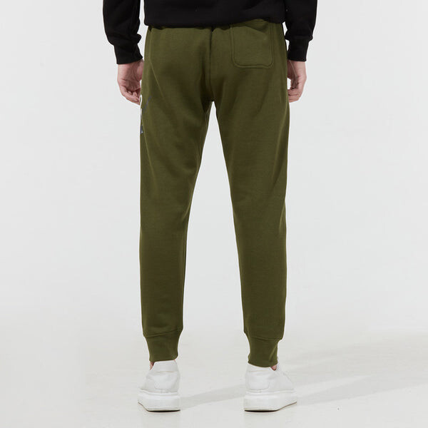 Брюки men's fleece lined stay warm bundle feet sports pants/trousers/joggers olive Nike, мультиколор — фото 3