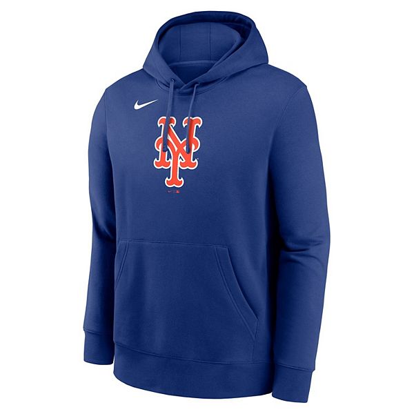 Толстовка с капюшоном мужская Royal New York Mets Logo Club Fleece Nike — фото 3