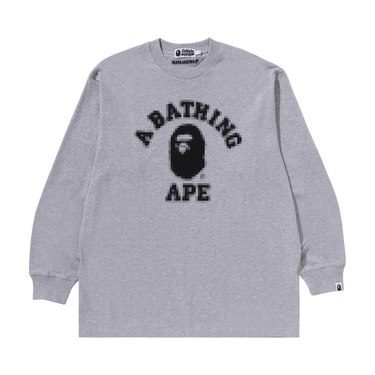 

Футболка BAPE College Relaxed Fit Long-Sleeve Tee, Grey