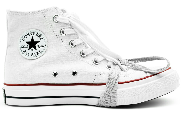 1970-е годы Кеды унисекс с высоким берцем бежевые/черные Converse — фото 3