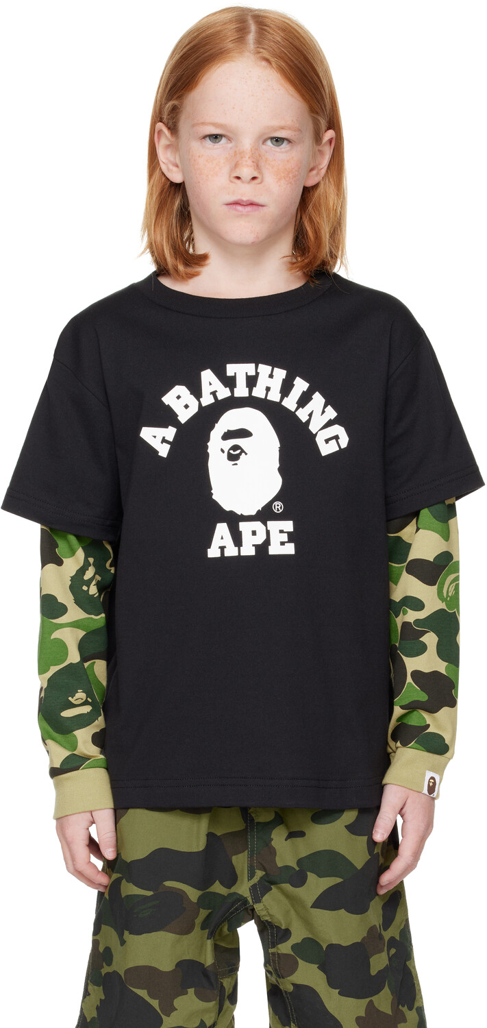 

Футболка детская ABC Camo College с многослойными рукавами BAPE