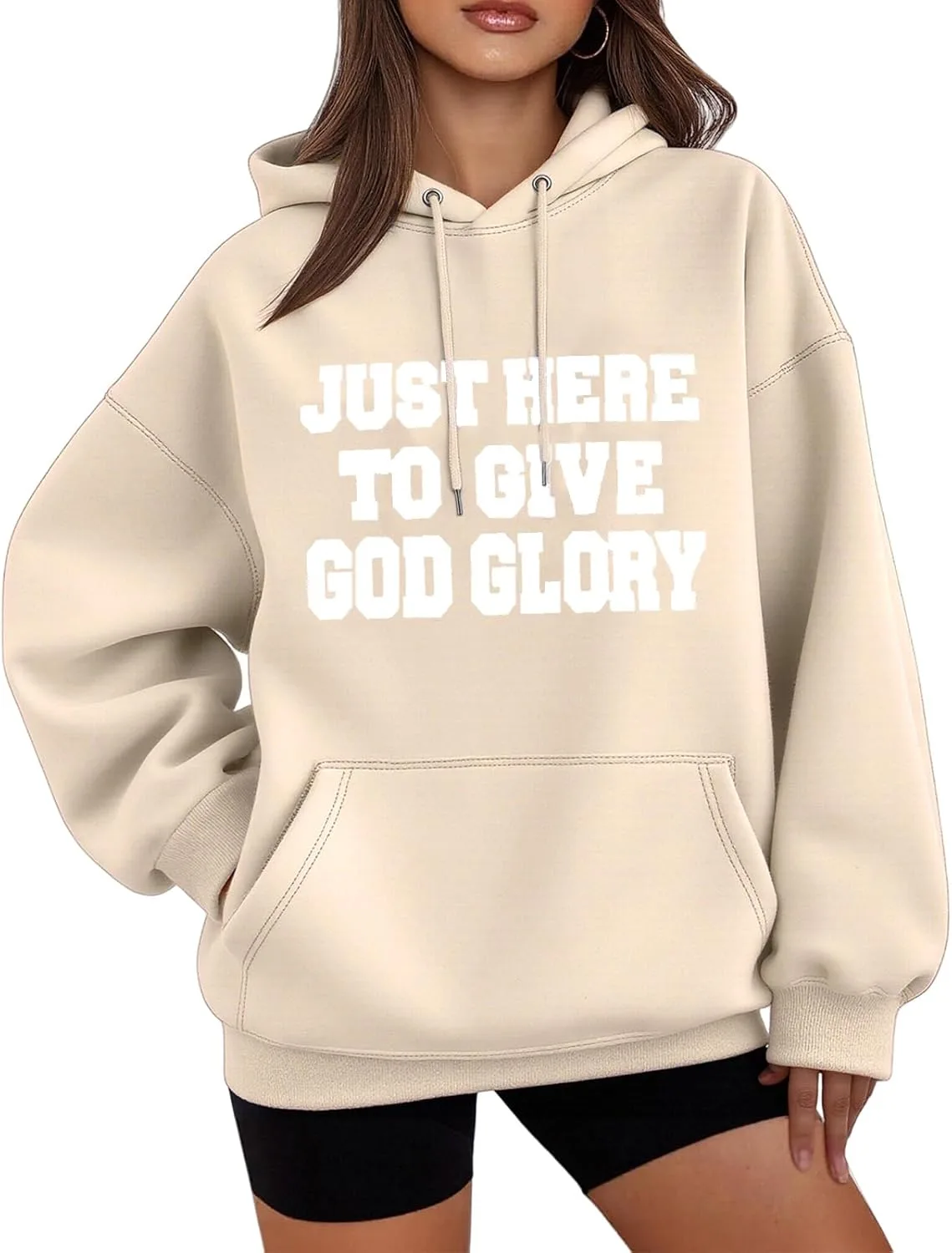 

Толстовка с капюшоном Just Here To Give God Glory Wankang