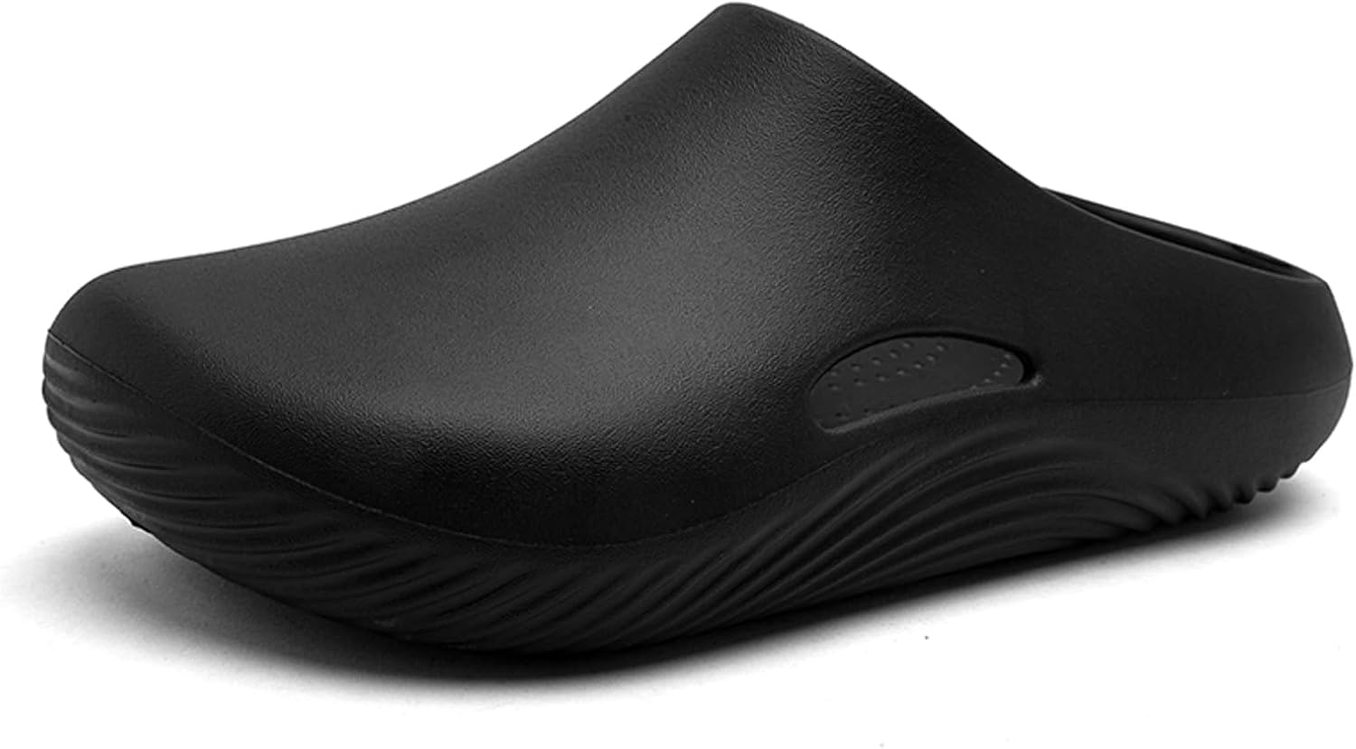 

Мужские садовые сабо Классические слипоны Нескользящие пляжные сандалии Шеф-поварские шлепанцы Fliozy, черный