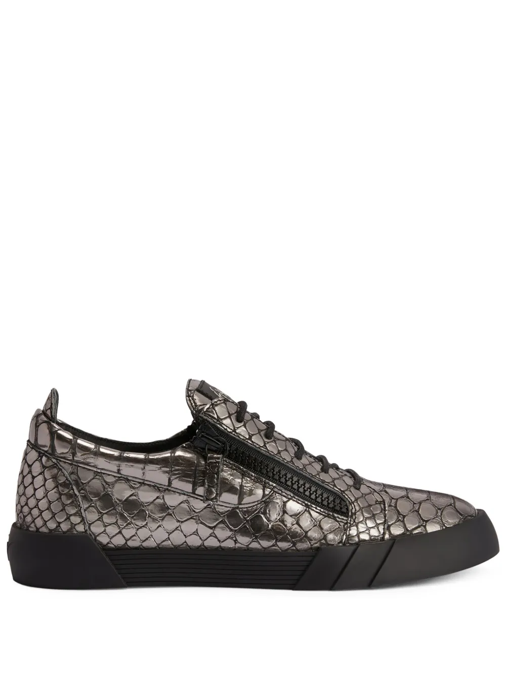 

Кеды The Shark 5.0 с эффектом металлик Giuseppe Zanotti, черный