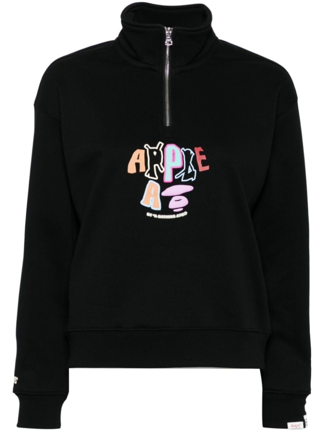 

Толстовка с воротником на молнии и логотипом AAPE BY *A BATHING APE, черный