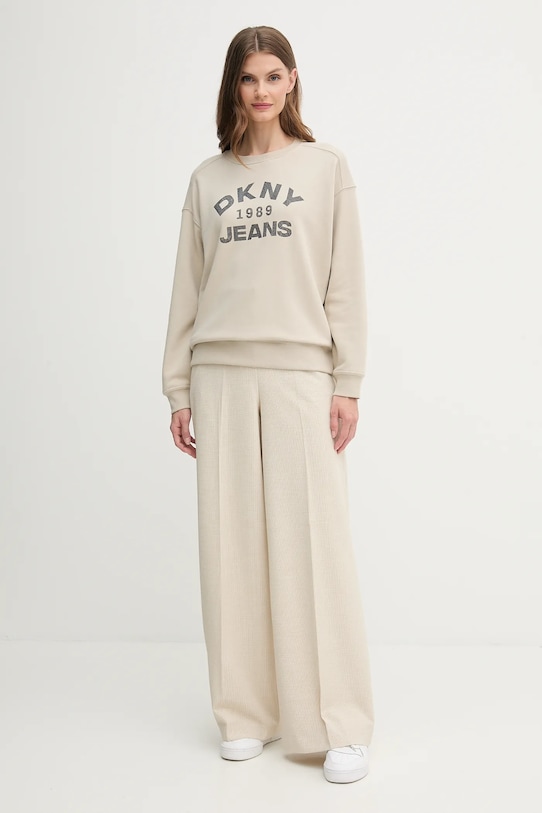 

Толстовка хлопковая Dkny, бежевый