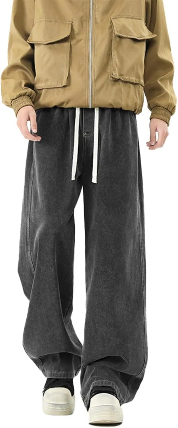Джинсы свободные Baggy Denim Pants, Black Gray — фото 4