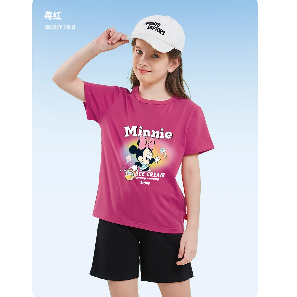 Футболка 3 шт, для детей 3-7 лет Disney, Dime Berry Berry Pink+Dile Play K Berry Red+Dile Lift K White — фото 3