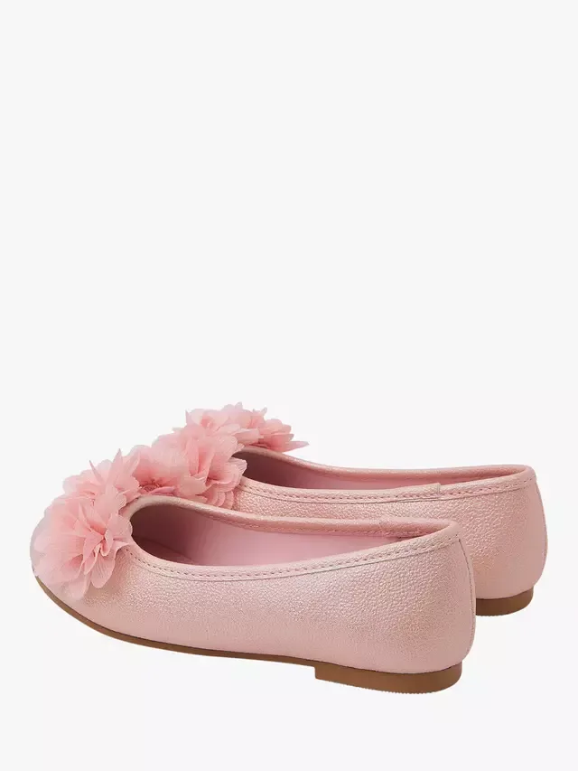 Детские балетки с разноцветным цветочным принтом, розовые Angels by Accessorize — фото 3