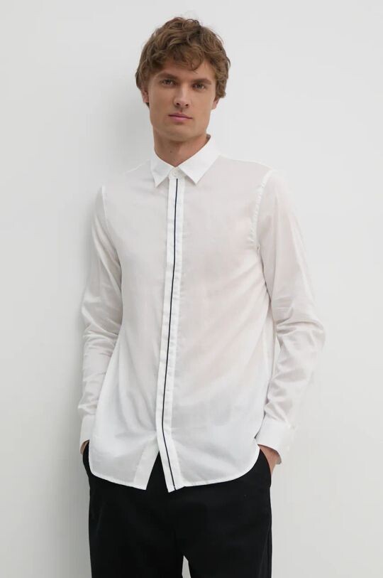 

Хлопковая рубашка Armani Exchange, белый
