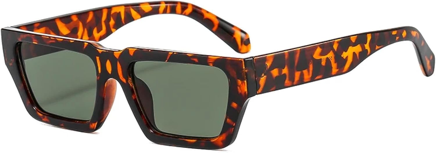 

Винтажные солнцезащитные очки для женщин и мужчин, модные солнцезащитные очки в стиле панк, популярные ретро-очки для женщин с защитой от УФ-излучения UV400 HHZZYVY, Leopard Green