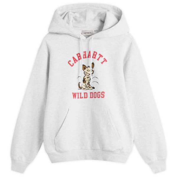 

Толстовка с капюшоном и изображением дикой собаки Carhartt Wip, Ash Heather