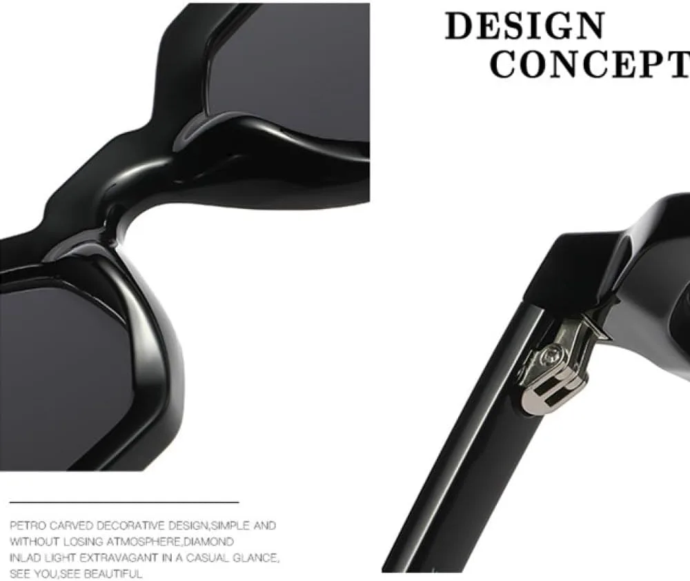 

Женские солнцезащитные очки ретро с многоугольной оправой и заклепками. Мужские солнцезащитные очки UV400. Спортивные солнцезащитные очки DSDNPTV Amber Clear