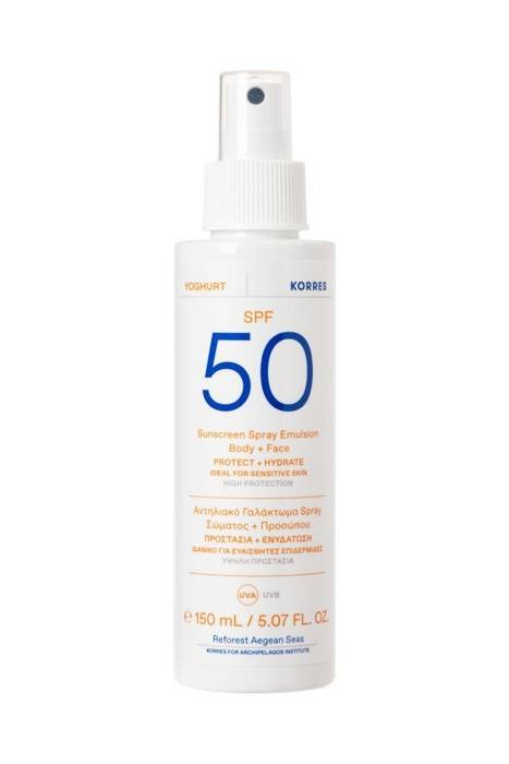 

Korres YOGHURT защитная эмульсия для тела и лица SPF50