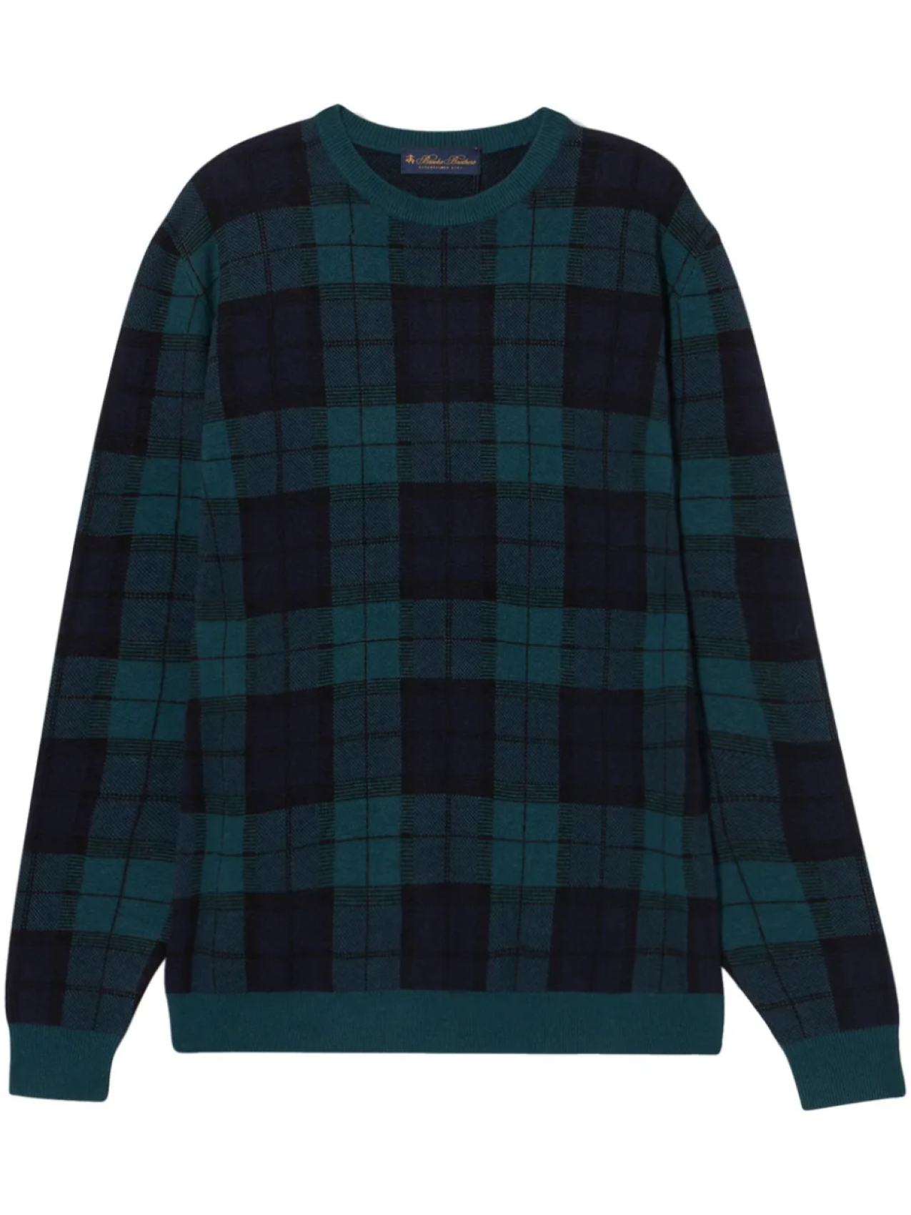

Brooks Brothers шерстяной свитер в клетку тартан, синий