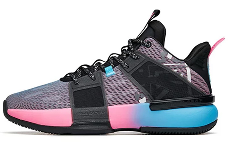 

ANTA Мужские баскетбольные кроссовки Mid Top черно-розово-голубые