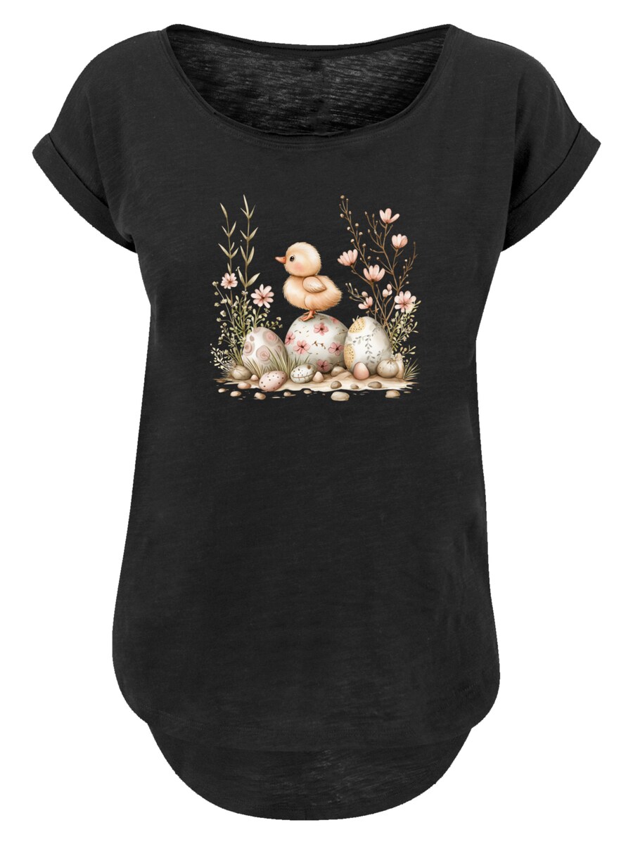 

Рубашка F4NT4STIC Ostern Küken Ei Blumen, черный