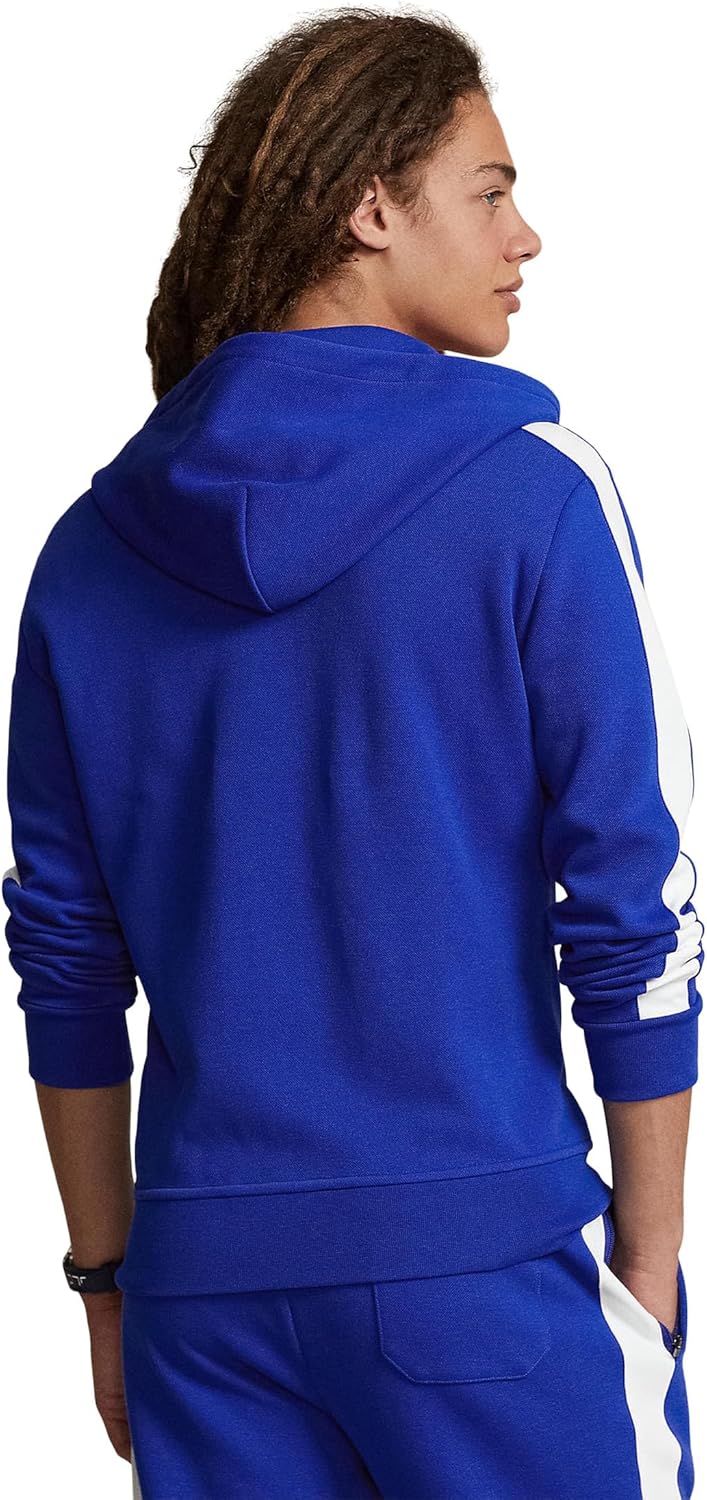 POLO RALPH LAUREN Мужская худи на молнии из двойного трикотажа с сеткой, Sapphire Star Multi — фото 2