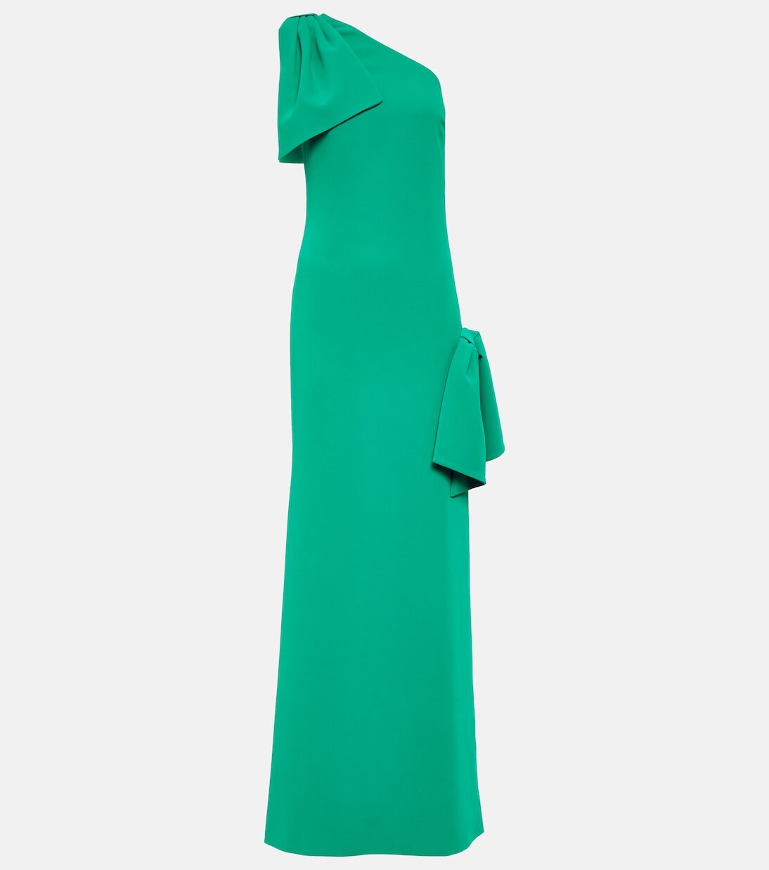

Платье на одно плечо с драпировкой Elie Saab, зеленый