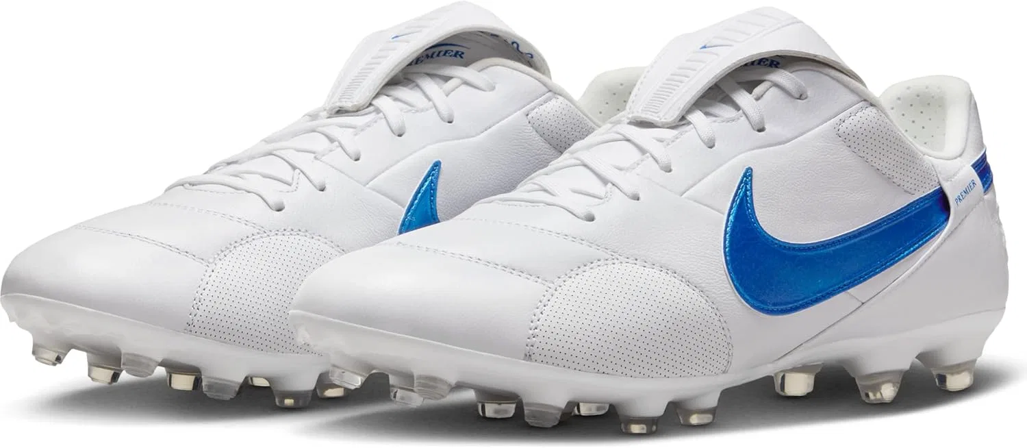 Мужские кроссовки Nike The Premier III FG, White Signal Blue — фото 2
