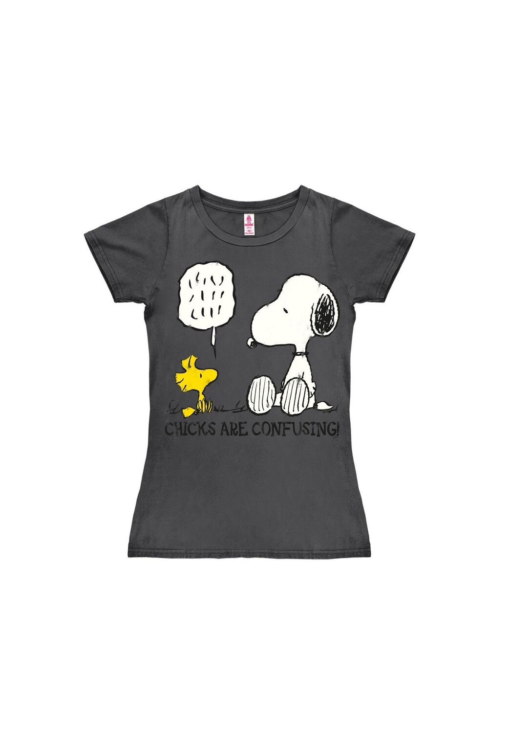 

Новая футболка для девочек «Арахис» — цыпочки сбивают с толку LOGOSHIRT, темно-серый
