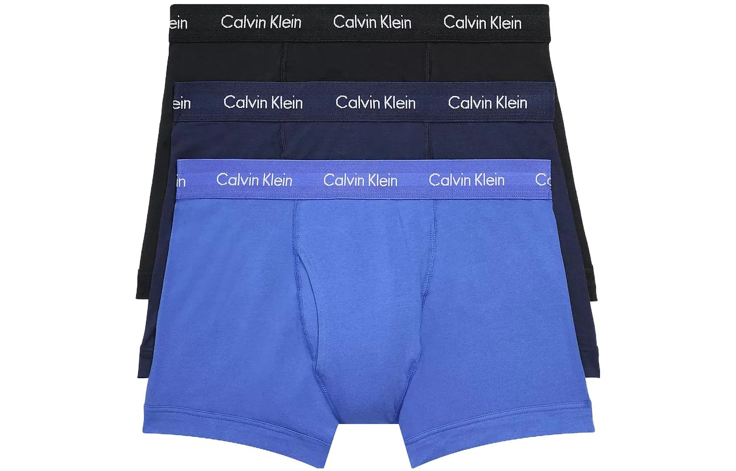 Боксеры Calvin Klein 3 Pack Black+Blue Contour+Cobalt Water