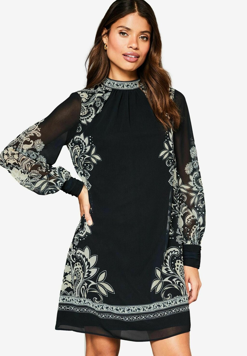

Дневное платье PLACEMENT PRINTED REGULAR FIT Lipsy, черный